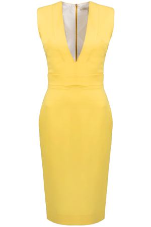 Платье Victoria Beckham Victoria Beckham DRS315 вырез желтый