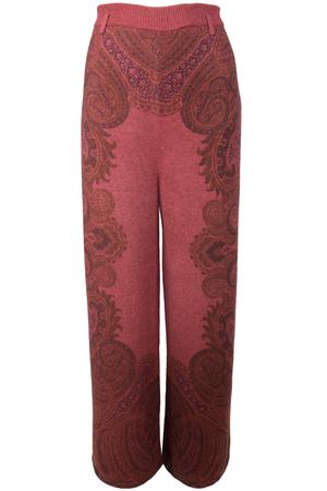 Кашемировые брюки-палаццо ETRO ETRO 13733/9277/0150 Бордовый, Зеленый, Коричневый
