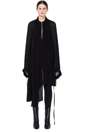 Черное асимметричное платье Ann Demeulemeester 1802-2250-140-099 купить с доставкой