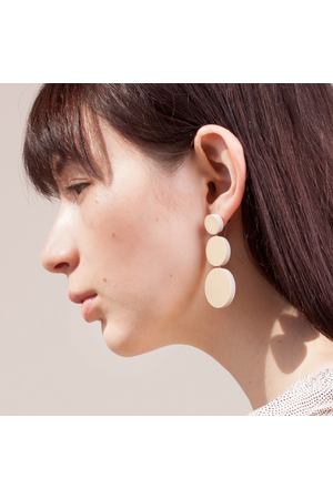 Серьги Luch Design ear-circles-three beige вариант 2