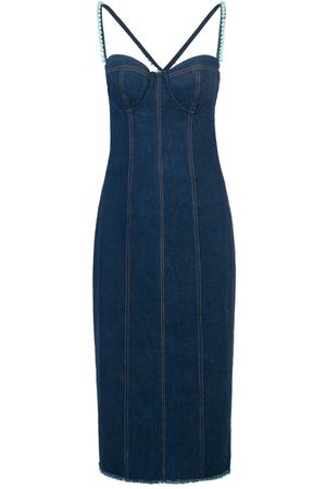 Джинсовое платье-бюстье Natasha Zinko R7801-45/жемчуг джинса купить с доставкой