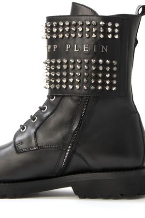 Кожаные ботинки Philipp Plein Philipp Plein WSE0111 Черный/шипы,берцы купить с доставкой