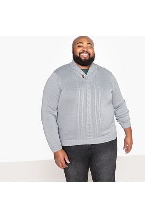Пуловер большого размера крупной вязки с шалевым воротником CASTALUNA 20350