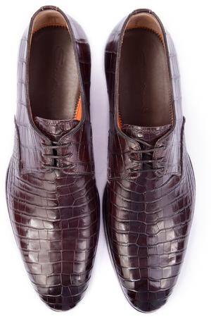 Туфли-дерби из кожи крокодила Santoni Santoni mccr12185uj1icket50