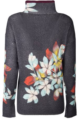 Кашемировый свитер с принтом ETRO ETRO 13762/9239/0001 Серый, Цветочный принт купить с доставкой