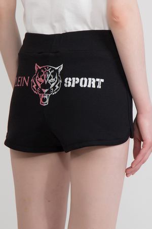 Хлопковые шорты  Plein Sport Plein Sport WJT0127 Черный/сер.буквы купить с доставкой