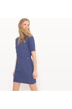 Платье короткое, с короткими рукавами, однотонное Joe Retro 112477