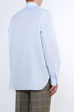 Хлопковая рубашка в полоску Zilli Zilli 4702/ Голубой Полоска вариант 2