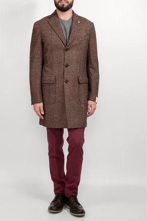 Пальто классическое L.B.M. 1911 L.B.M. 1911 55022/7-бордо-кор факт б/п купить с доставкой