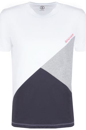Хлопковая футболка  BOGNER Bogner 5140-1503 Белый Синий Серый вариант 2