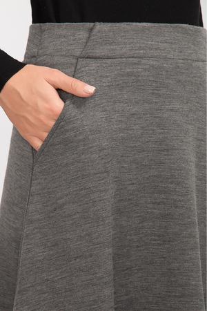 Шерстяная юбка  ReVera ReVera 17182016 Серый купить с доставкой
