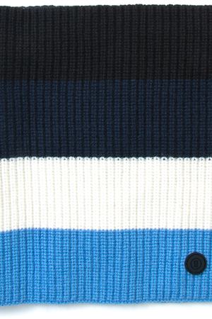 Вязаный шарф из шерсти BOGNER Bogner 9151-6247 Голубой купить с доставкой