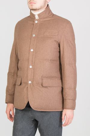 Пуховик стеганый BRUNELLO CUCINELLI Brunello Cucinelli MM4281304 Коричневый купить с доставкой