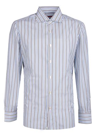 Рубашка хлопковая ISAIA Isaia C3814/02/бел/полоска купить с доставкой