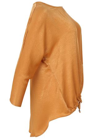 Блузка сатиновая с V-образным вырезом и завязками Mat fashion 69207