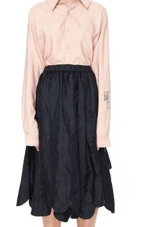 Черная сатиновая юбка Comme des Garcons RB-S004-051-1