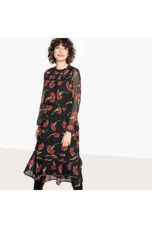 Платье расклешенное длинное с цветочным рисунком MADEMOISELLE R 209178