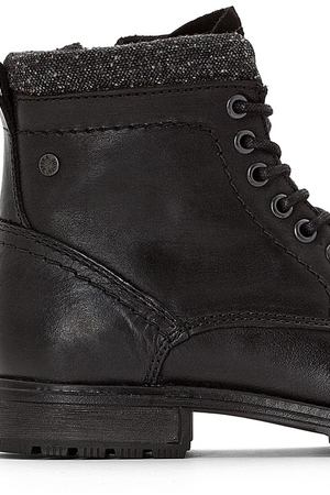 Ботинки JFWMARLY LEATHER BLACK Jack&Jones 237378 купить с доставкой