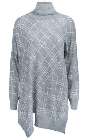 Удлиненный свитер Guido Lombardi Guido Lombardi 11D227/7994/серый,розов.полоски
