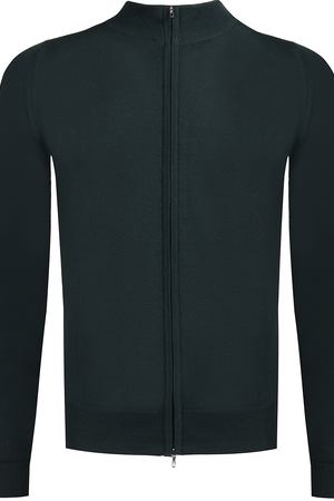 Кардиган на молнии John Smedley John Smedley  CLAYGATE FULL RACING GREEN Зеленый купить с доставкой