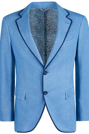 Хлопковый пиджак  Bertolo Bertolo 901695/001525 day 1181 elio Голубой купить с доставкой