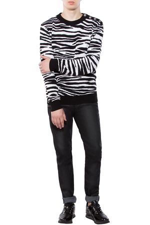 Джемпер Balmain Balmain W4HМ654В927Z белый черный