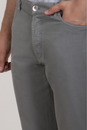 Хлопковые брюки BRUNELLO CUCINELLI Brunello Cucinelli M015DR1070 Серый купить с доставкой