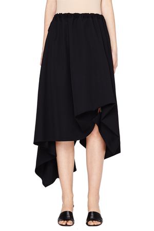 Асимметричная шерстяная юбка Yohji Yamamoto NW-S06-100 купить с доставкой