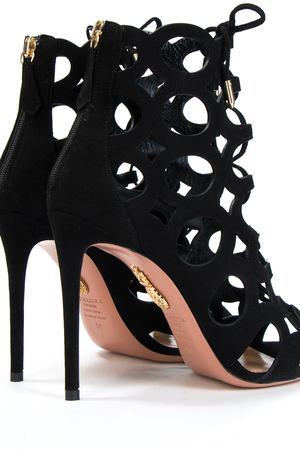 Замшевые босоножки AQUAZZURA Aquazzura beuhigbo-sue-000 Черный вариант 2