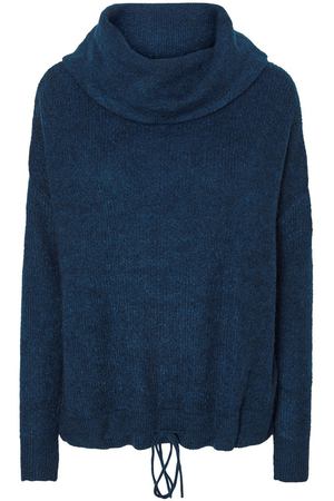 Пуловер свободного покроя с отворачивающимся воротником из тонкого трикотажа Veromoda 122133 купить с доставкой
