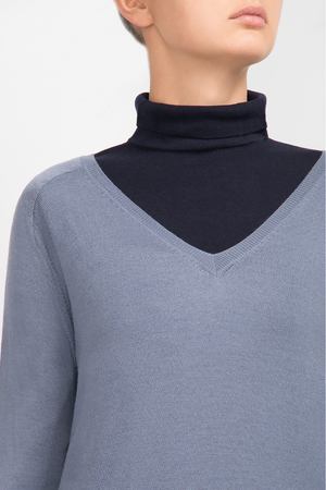 Шерстяной пуловер  Les Copains Les Copains OL1045-лаванда V-обр купить с доставкой