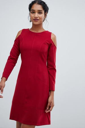 Платье-трапеция с открытыми плечами Closet London - Красный Closet London 19286
