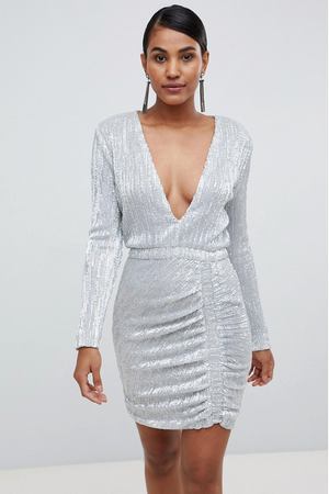 Платье мини с отделкой переливающимися пайетками Lavish Alice Lavish Alice 112619