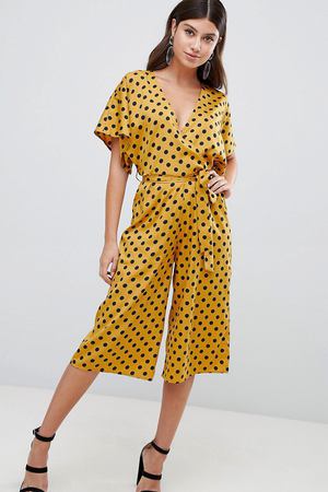 Комбинезон-кюлоты в горошек PrettyLittleThing - Желтый PrettyLittleThing 42321