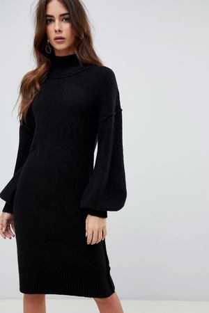 Трикотажное платье с пышными рукавами Fashion Union - Черный Fashion Union 25604
