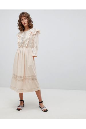 Платье миди с рюшами Suncoo Folk - Розовый Suncoo 46518
