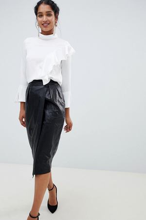 Юбка миди с запахом Closet London - Черный Closet London 56111