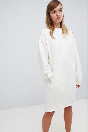 Белое трикотажное платье Monki - Белый Monki 66688 купить с доставкой