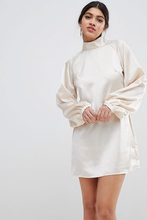 Платье с высоким воротником Glamorous - Кремовый Glamorous 61224