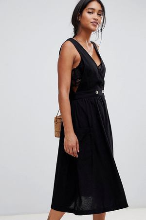 Платье с запахом Free People - Черный Free People 46560