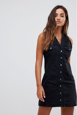 Джинсовое платье Free People Wandering Star - Черный Free People 58686