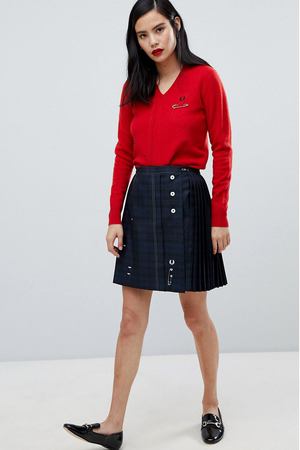 Юбка в клетку тартан Fred Perry x Le Kilt - Черный Fred Perry 64950