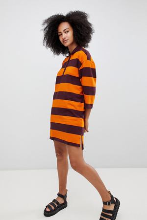 Oversize-платье регби Monki - Мульти Monki 32468 купить с доставкой