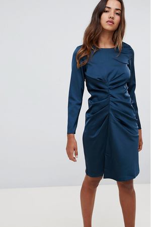 Асимметричное платье с драпировкой Closet London - Зеленый Closet London 35618