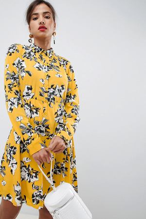 Платье-рубашка с длинными рукавами Vila - Желтый Vila 118936