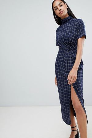 Платье миди со сборками Fashion Union - Синий Fashion Union 61194