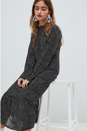 Платье миди с высоким воротом и принтом Glamorous Petite - Черный Glamorous Petite 112581