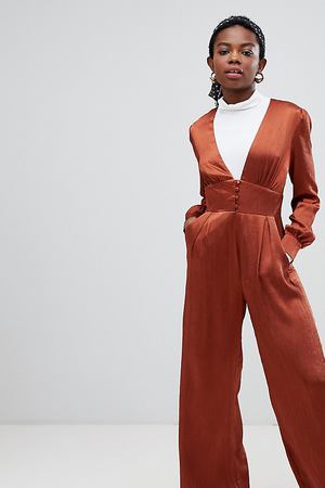 Атласный комбинезон с широкими штанинами Glamorous Petite Premium Glamorous Petite 35629