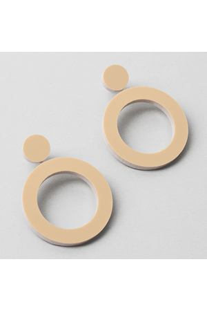 Серьги Luch Design ear-circles-two beige вариант 2