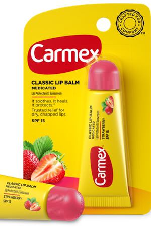 CARMEX Бальзам клубничный для губ SPF 15 (в тубе) 10 г Carmex 008796